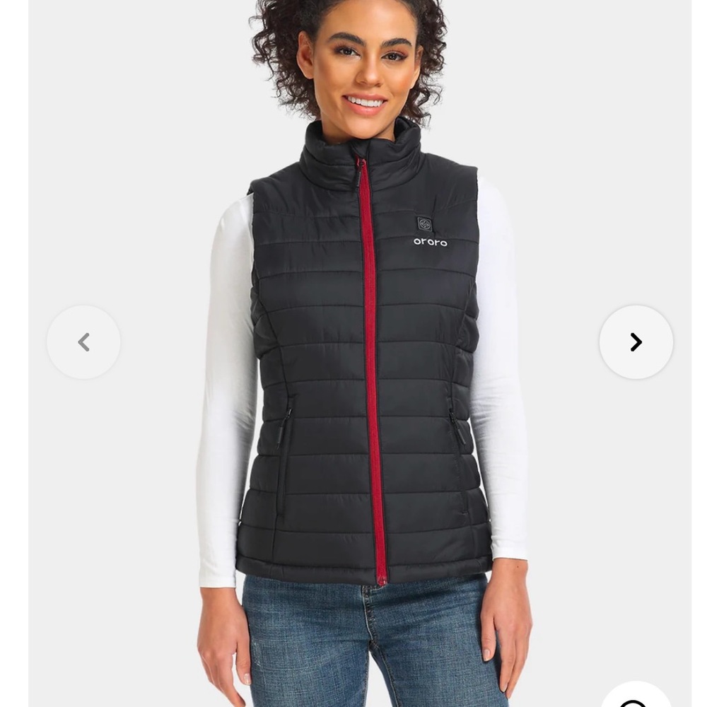 NWOT Women's Black ORORA Heated Puffer Vest